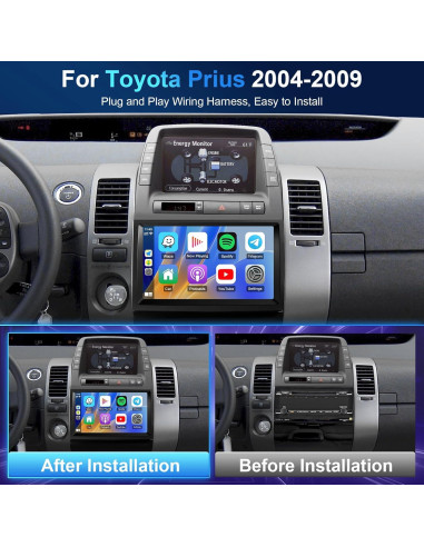 Estéreo de Coche Leadfan para Toyota Prius 2004-2009 con CarPlay