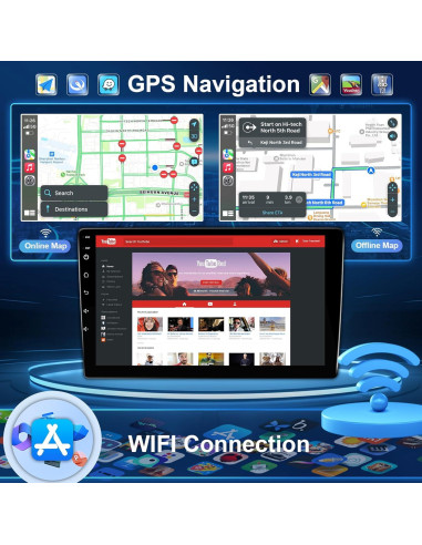 Estéreo de Coche Leadfan para Toyota Prius 2004-2009 con CarPlay