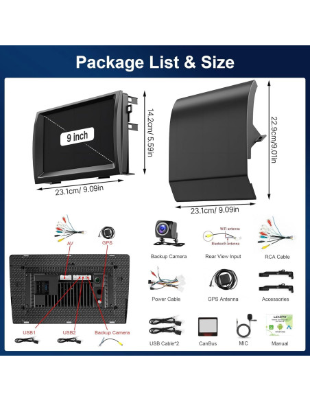 Estéreo de Coche Leadfan para Toyota Prius 2004-2009 con CarPlay