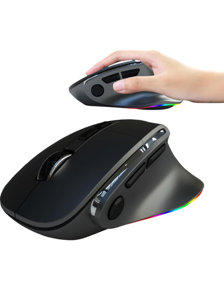Ratón Inalámbrico Ergonómico Ajustable 3600 DPI USB/Bluetooth