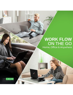 Soporte de Laptop Ajustable WorkEZ Negro - Ergonomía y Refrigeración 2