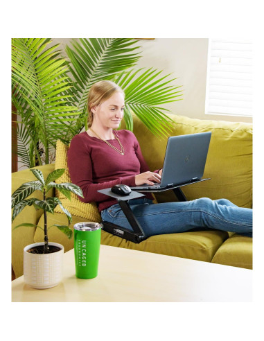 Soporte de Laptop Ajustable WorkEZ Negro - Ergonomía y Refrigeración