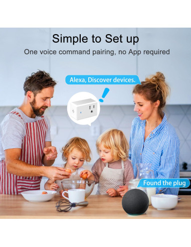 Enchufe Inteligente YNF 4 Paquete Control por Voz Alexa