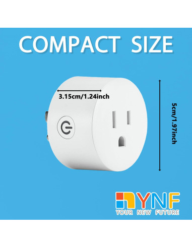 Enchufe Inteligente YNF 4 Paquete Control por Voz Alexa