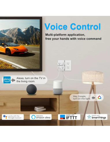 Enchufe Inteligente Doble Ewelink 16A Control App Alexa