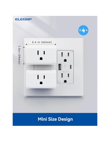 Enchufe Inteligente Mini ELEGRP 15A 1800W Compatible Matter