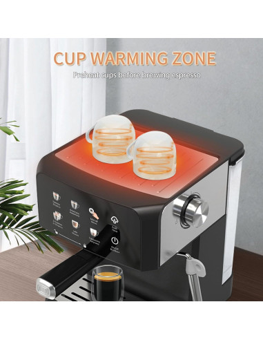 Máquina de Espresso AMZRIGG 8023 20 Bar con Espumador de Leche