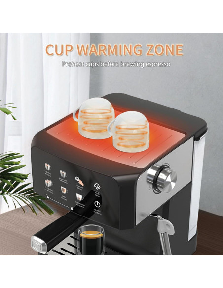 Máquina de Espresso AMZRIGG 8023 20 Bar con Espumador de Leche