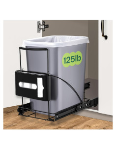 Cesto de Basura Extraíble Spaces Tools 11.4-15.1L Soporte