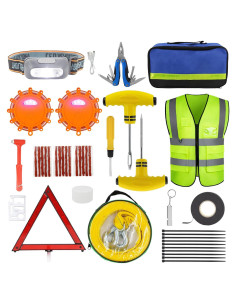 Kit de Emergencia para Automóviles POVTIMS 41 Piezas