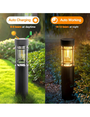 Luces Solares para Jardín ENSLI DC-303, Paquete de 8, IP67