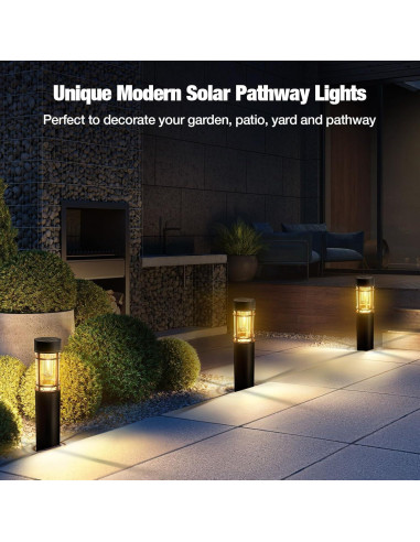 Luces Solares para Jardín ENSLI DC-303, Paquete de 8, IP67