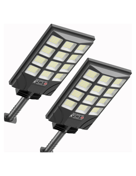 Luces Solares de Calle TFKK 6500K LED 2PCS Impermeables