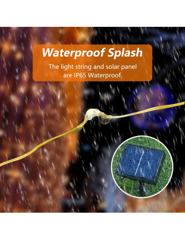 Paquete de 2 luces de cadena LED solares Selarlyt 200 luces