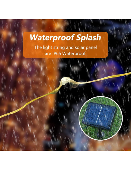 Paquete de 2 luces de cadena LED solares Selarlyt 200 luces