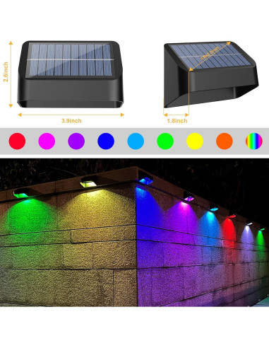 Luces Solares de Cerca FLITI 12 Pzas RGB y Blanco Cálido
