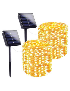 Luces de Cadena Solares 400LED Shengyujie 21.9m Blanco Cálido