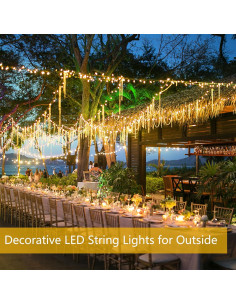 Luces de Cadena Solares 400LED Shengyujie 21.9m Blanco Cálido 2