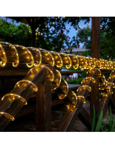 Luces de Cuerda Solares 20m 200LED Jnaurb Blanco Cálido 2