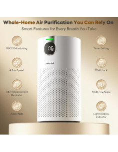 Purificador de Aire VisionAir HAP606 HEPA 360 167 m Blanco 2