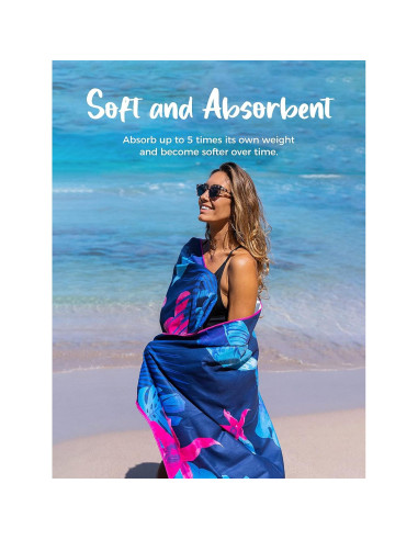 Toalla de Playa Microfibra OCOOPA Extra Grande 180x81cm Secado Rápido