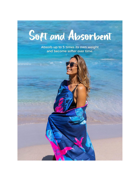 Toalla de Playa Microfibra OCOOPA Extra Grande 180x81cm Secado Rápido