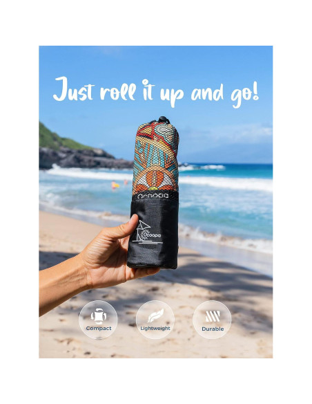 Toalla de Playa Microfibra OCOOPA Extra Grande 180x81cm Secado Rápido