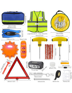 Kit de Emergencia para Automóviles POVTIMS 41 Piezas 2