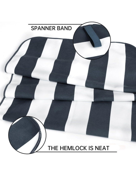 Juego de 2 Toallas de Playa Microfibra LxjNkers 160x80cm y 80x40cm