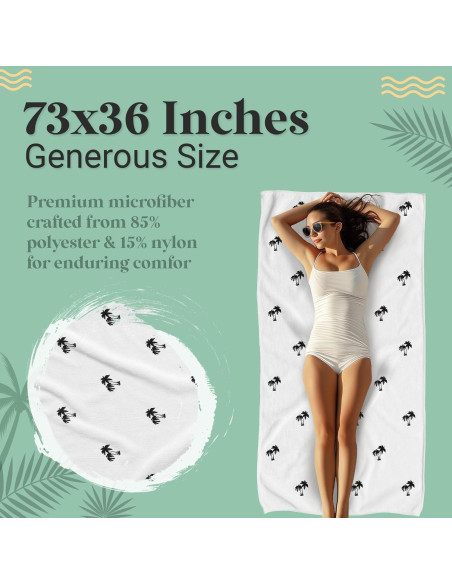 Toalla de Playa Grande Bdsign Microfibra 185x91 cm Secado Rápido