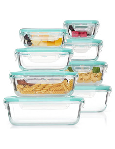 Set de 8 Contenedores de Almacenamiento de Vidrio Vtopmart
