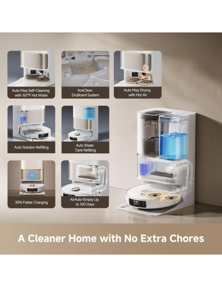 Aspiradora Robótica DREAME L50 Ultra Blanca 19500Pa Auto-Vaciado
