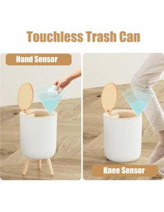 Basurero Automático Yatmung 7L Blanco con Sensor de Movimiento 2
