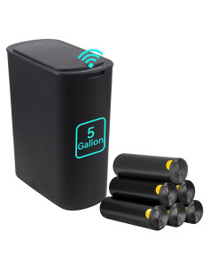 Bote de Basura Automático LJIACLEA 5 Galones Negro con Sensor