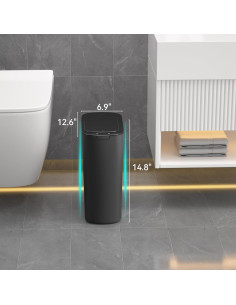 Bote de Basura Automático LJIACLEA 5 Galones Negro con Sensor 2