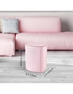 Basurero Automático ELPHECO 3.5 Galones Rosa con Sensor 2