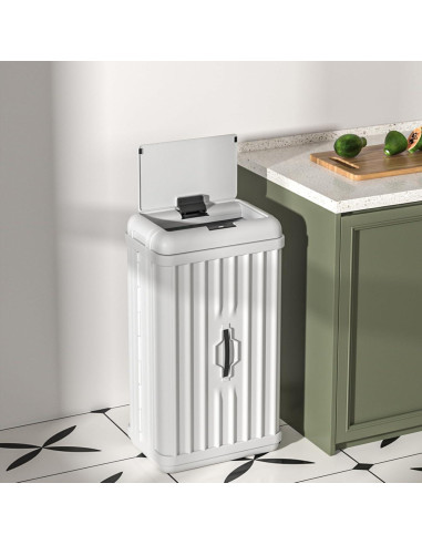 Cubo de Basura Automático ELPHECO 50L Blanco con Sensor