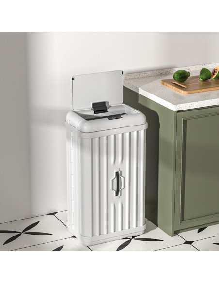 Cubo de Basura Automático ELPHECO 50L Blanco con Sensor