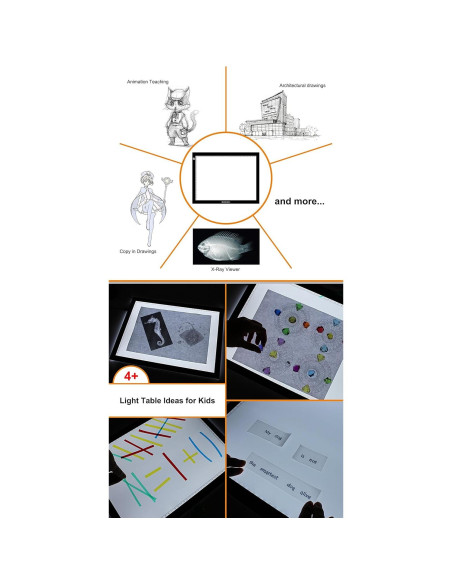 Caja de Luz LED GAOMON GB4 5mm Ultradelgada USB 398x300mm