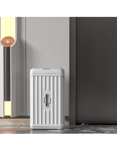 Cubo de Basura Automático ELPHECO 50L Blanco con Sensor
