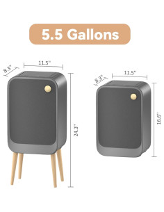 Cubo de Basura ELPHECO Acero Inoxidable 20.8L Sensor Movimiento 2