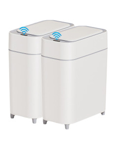 Basurero Automático Yatmung Blanco 2 Galones Pack de 2