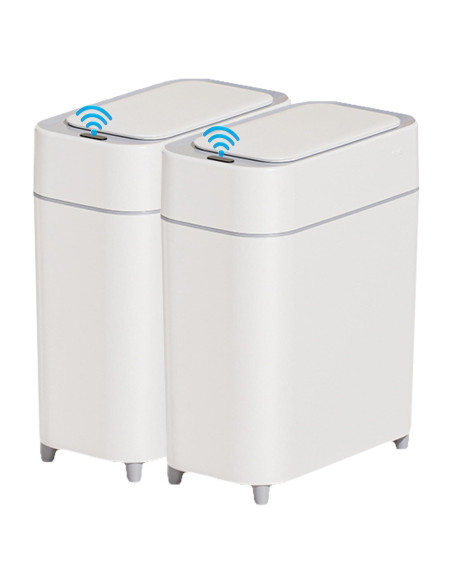 Basurero Automático Yatmung Blanco 2 Galones Pack de 2