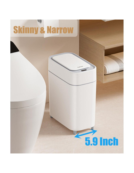 Basurero Automático Yatmung Blanco 2 Galones Pack de 2