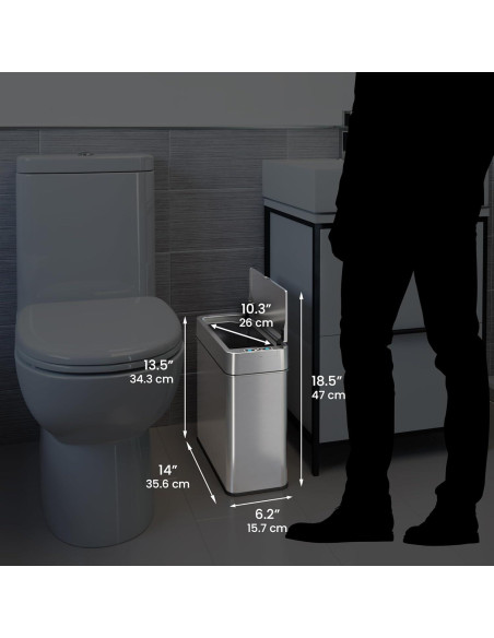 Bote de Basura Automático iTouchless 15L con Sensor y Filtro de Olores