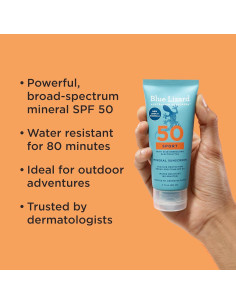 Protector Solar Mineral SPF 50 Blue Lizard Sport 88.7 ml 2