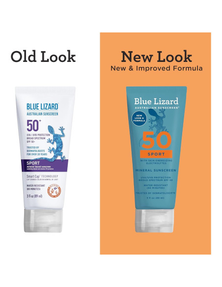 Protector Solar Mineral SPF 50 Blue Lizard Sport 88.7 ml
