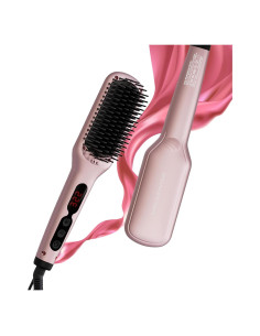 Cepillo Alisador Cerámico MEGAWISE KL-1025 Rosa 2-en-1