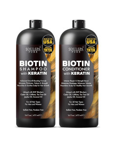 Conjunto Champú y Acondicionador Biotina SOULSPA 473 ml