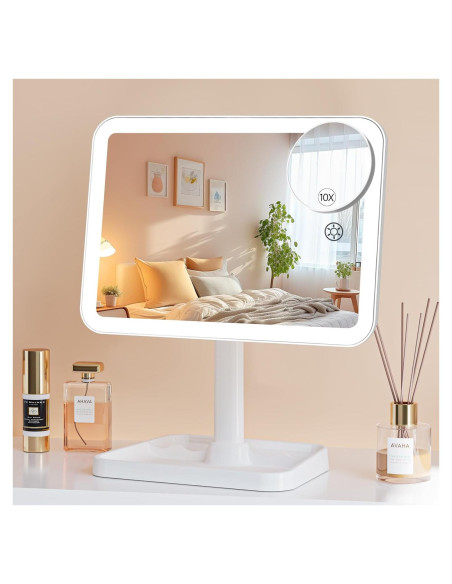 Espejo de Maquillaje Iluminado Famihomii 29.2x17cm 360 USB